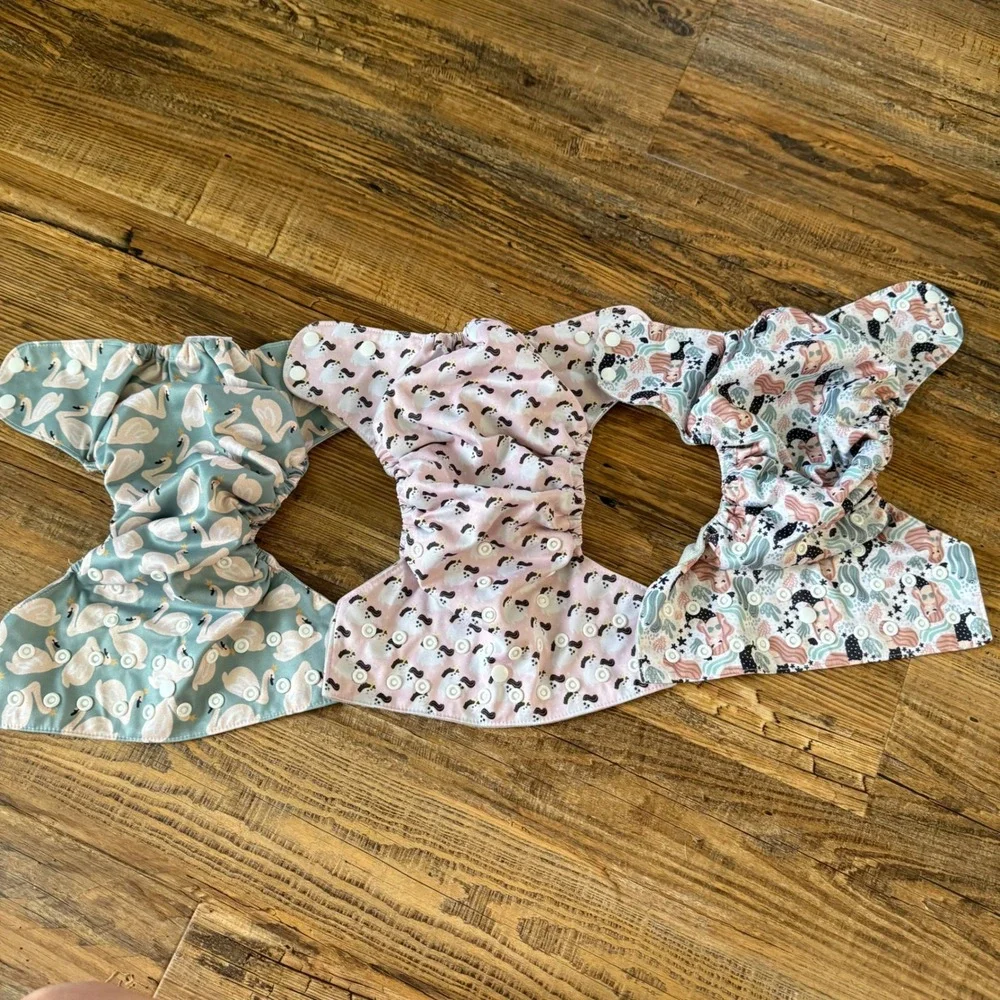 Simple Being Cloth Pocket Diaper Lot OS‎ Unicorn Swan Mermaid Reusable
